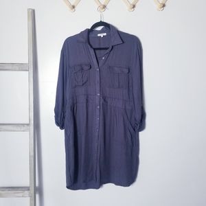 MAURICES DARK GRAY UTILITIY DRESS SIZE SMALL LOOK AT ALL PICTURES